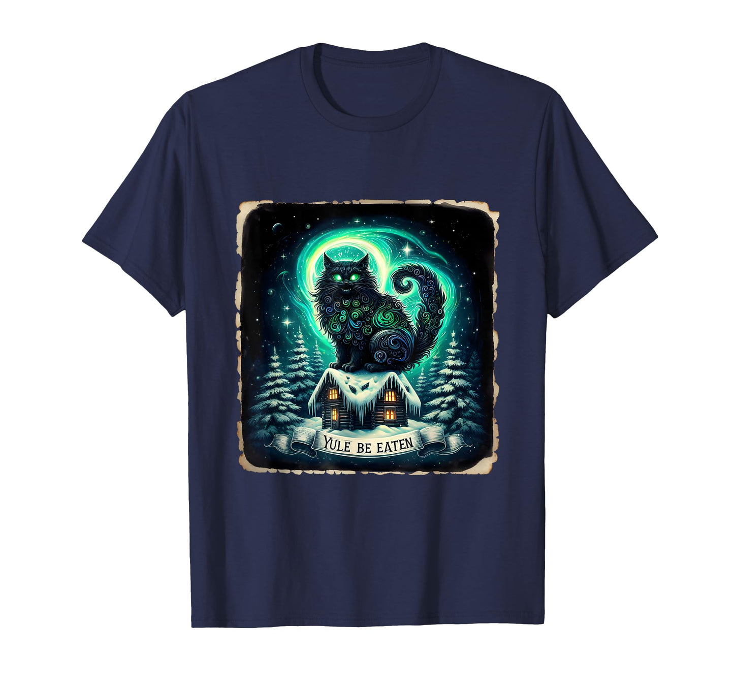Yule Be Eaten Yule Christmas Cat Jolakotturinn Icelandic Men Women Kids T-Shirt