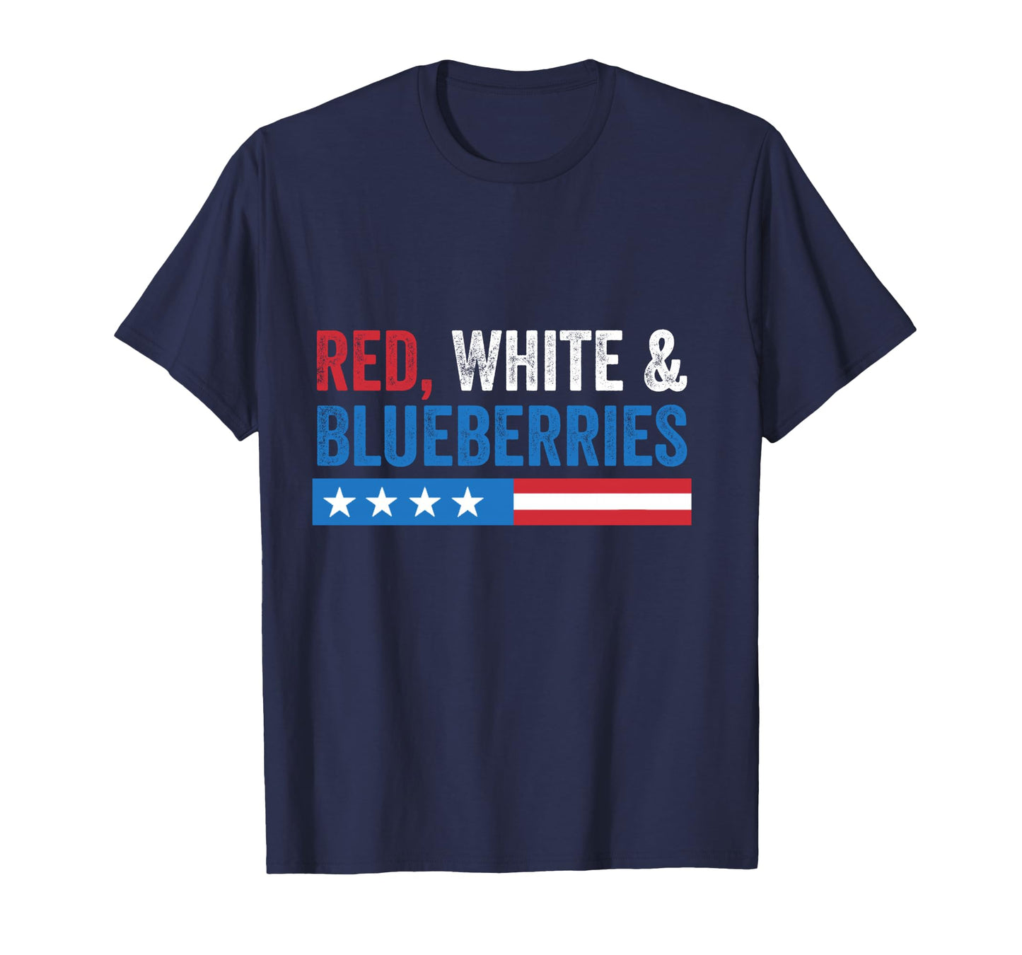 Red White and Blueberries Patriot USA Flag Long Sleeve T-Shirt