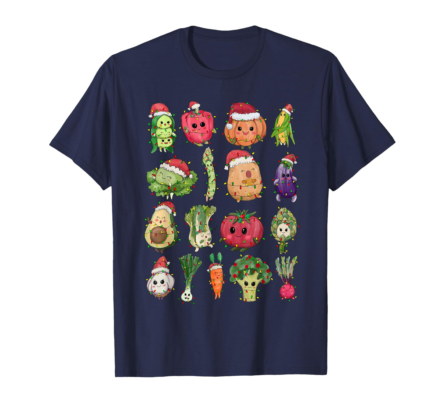 Christmas Lunch Lady Vegetable Food Christmas Tree Funny Xmas Vegan T-Shirt - Women's Black Small Fitted Short Sleeve T-Shirt