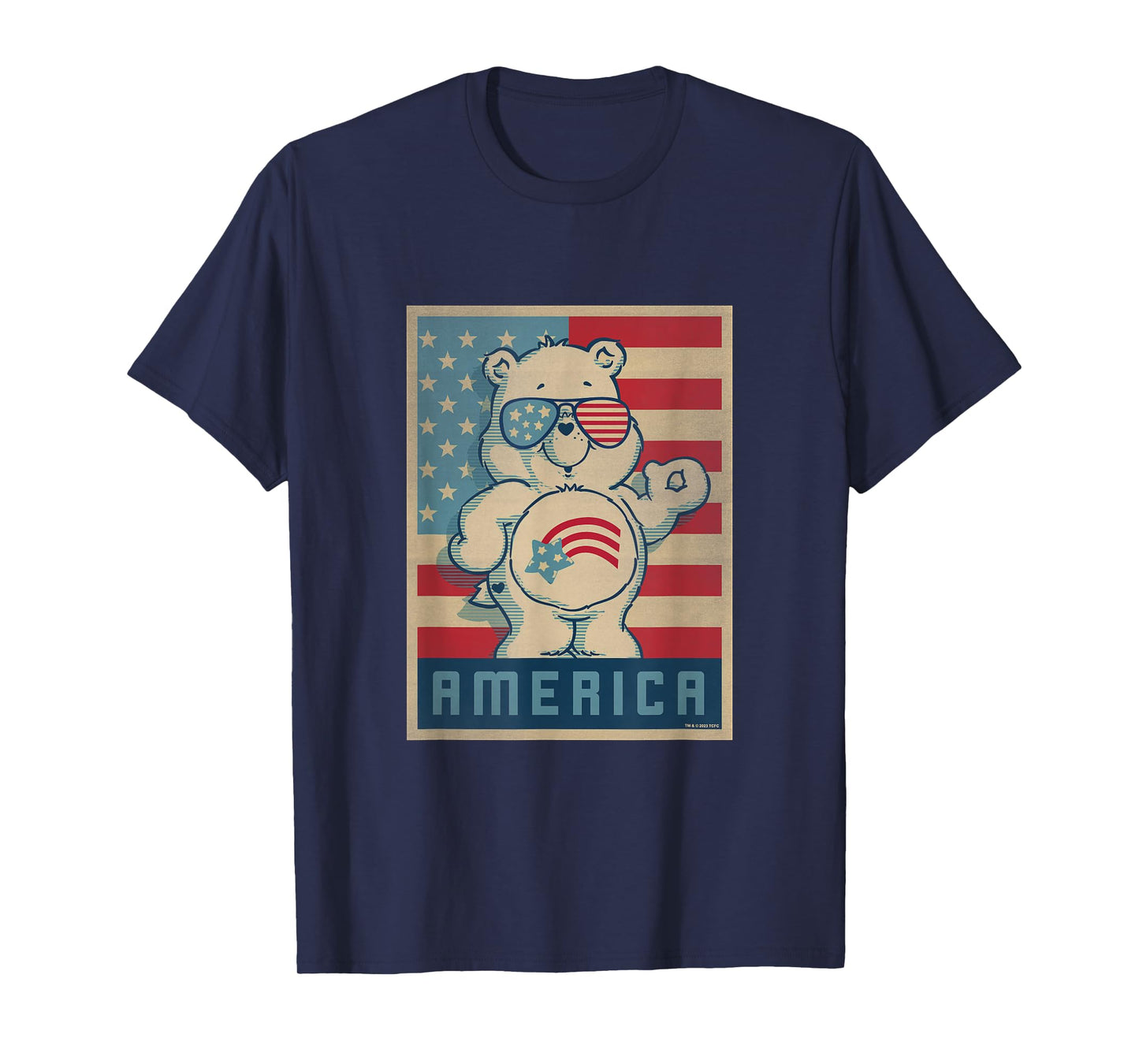 Care Bears 4th of July America Cares Vintage Flag Poster T-Shirt