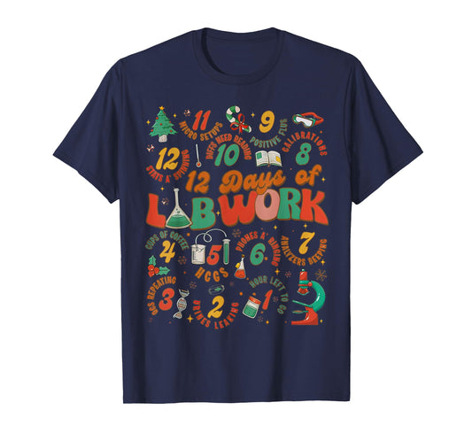 12 Days Of Lab Work, Melted Christmas - Chemist Christmas T-Shirt