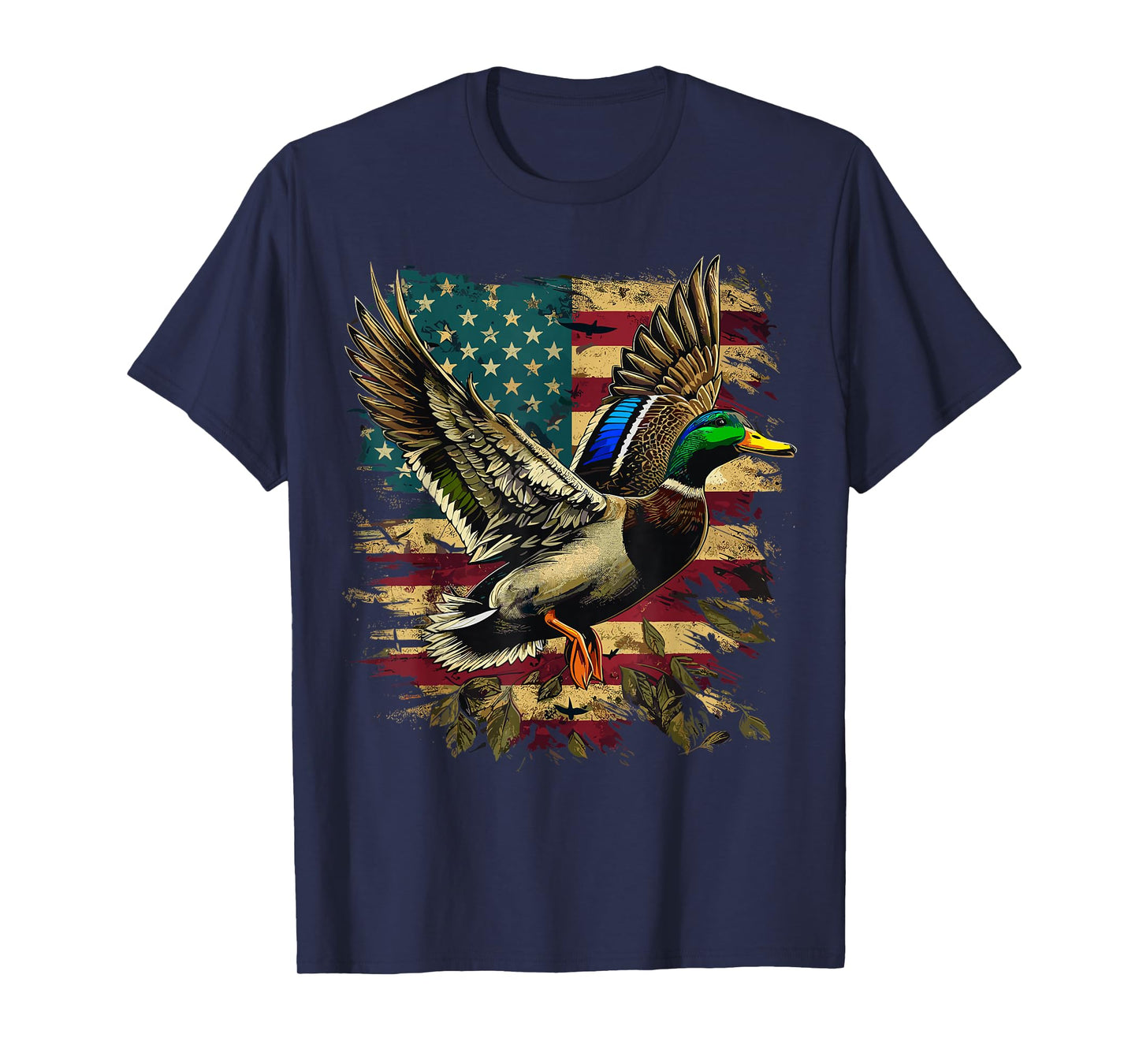 Duck Hunter American Flag Waterfowl Hunting T-Shirt