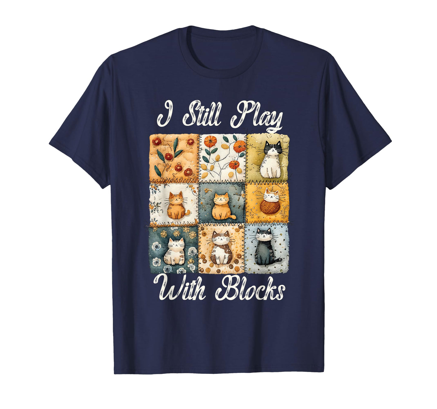 Funny Sewing Quilting Art For Women cat Quilting Lover T-Shirt