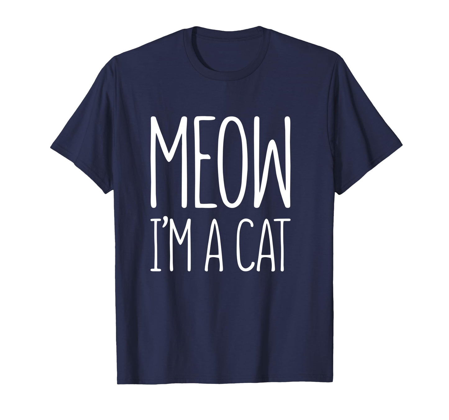 Meow I'm A Cat Shirt Adult Kids Halloween Cat Costume Long Sleeve T-Shirt