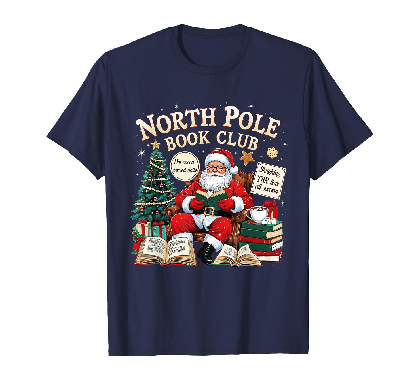 North Pole Book Club Cozy Christmas Reading Gift T-Shirt