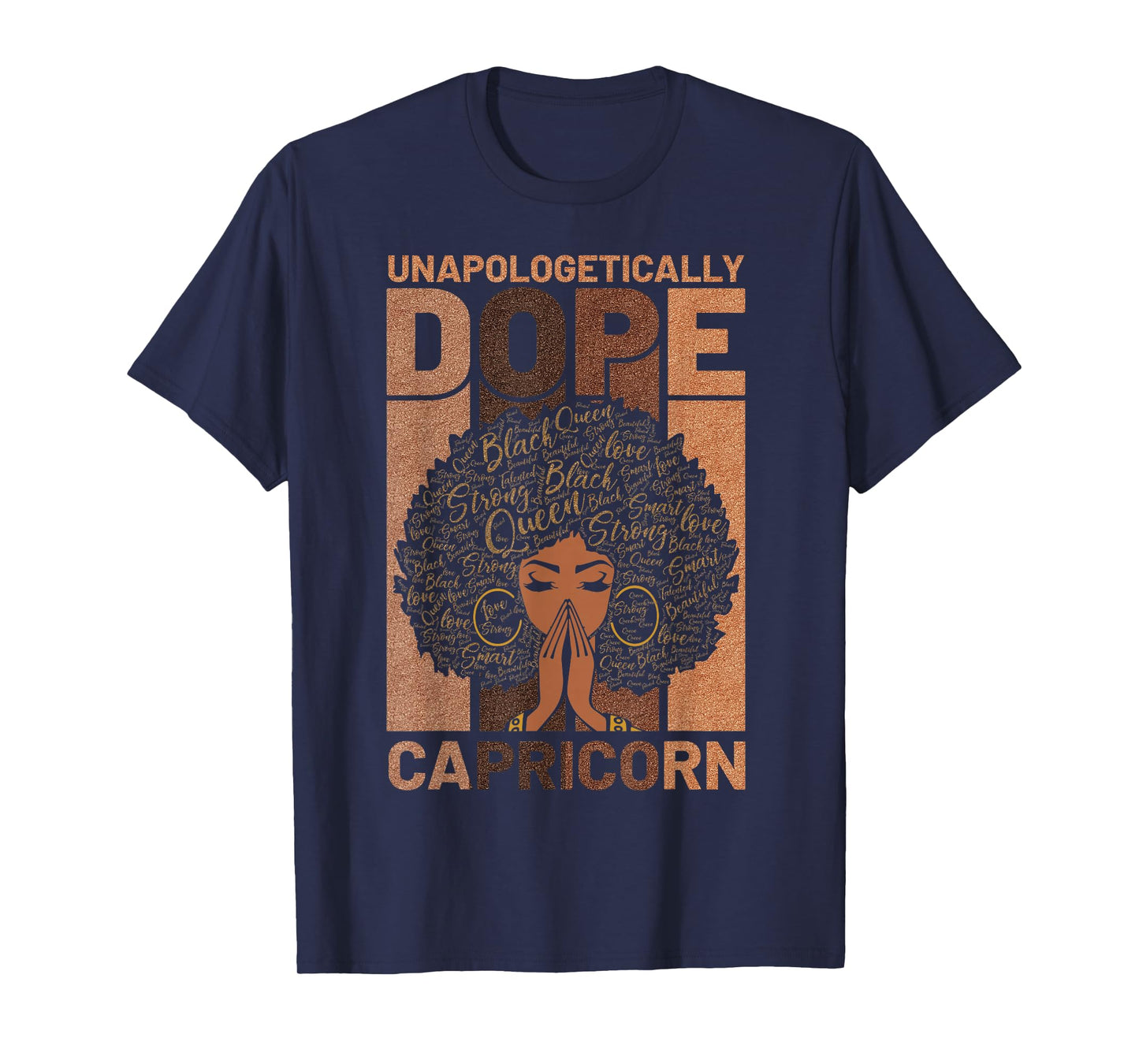 Unapologetically Dope Capricorn Black Girl Melanin Horoscope T-Shirt
