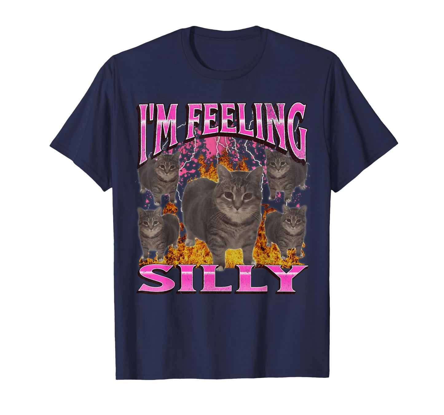 I'm Feeling Silly Funny Oia Oia Cat Meme Bootleg Graphic Men Women T-Shirt