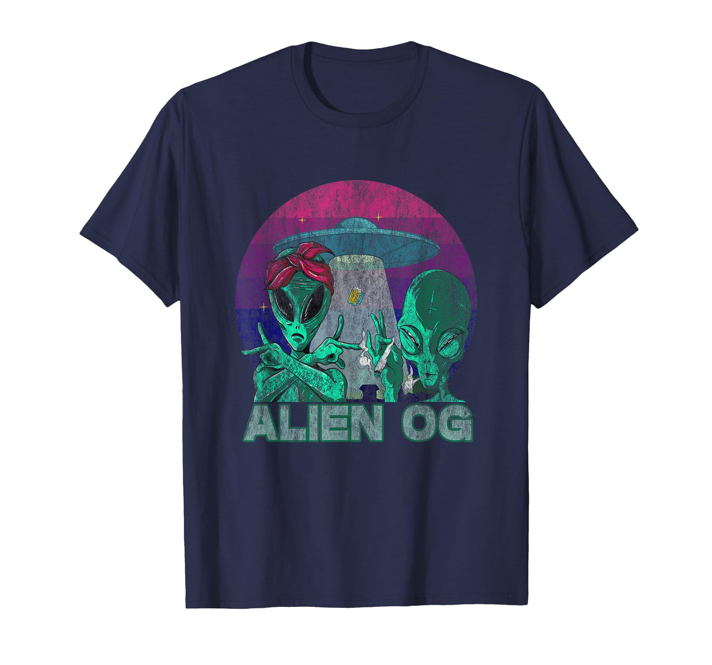 Alien OG Cannabis Weed Strain Stoner Design T-Shirt