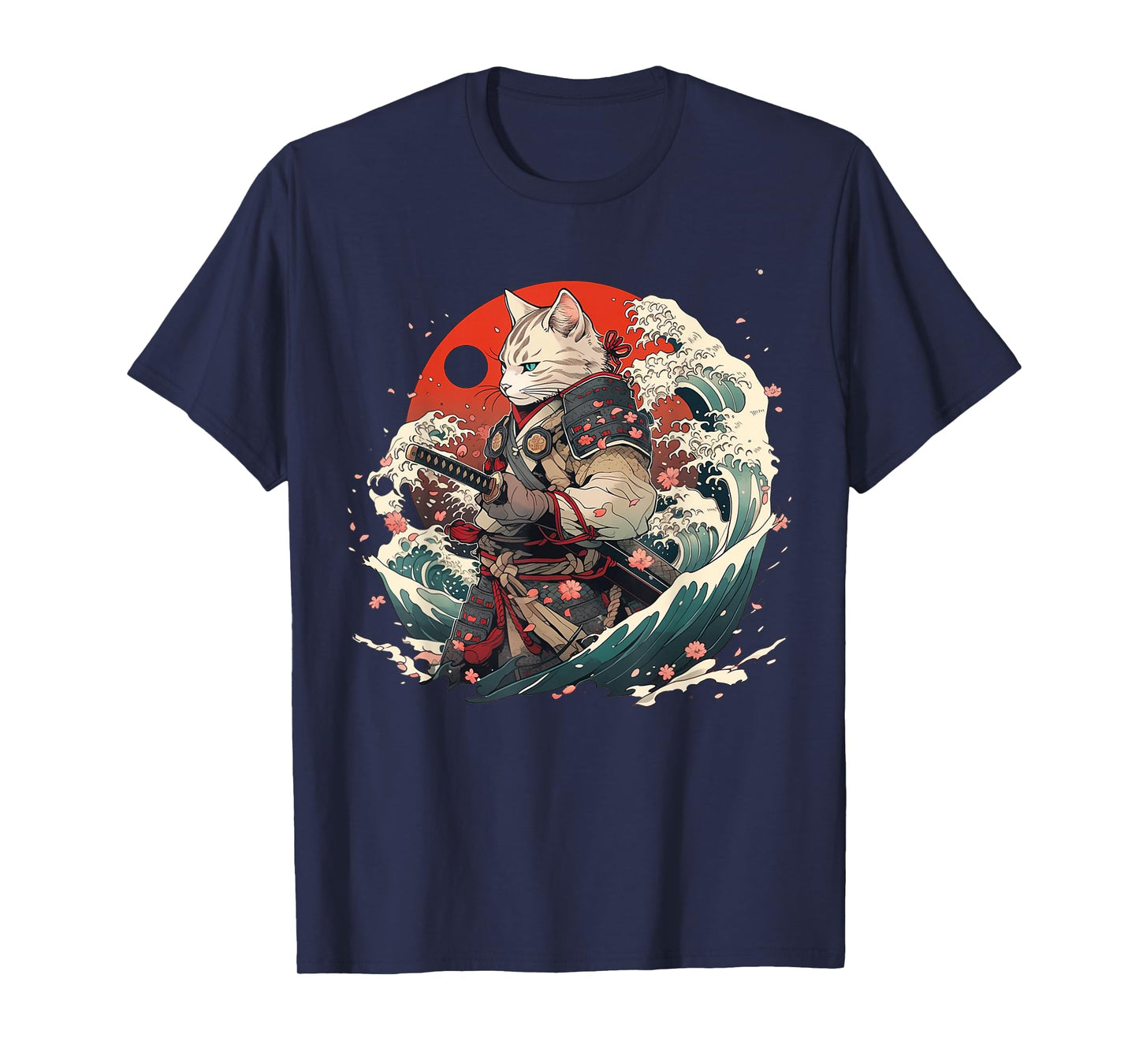 Japanese Samurai Cat Tattoo, Vintage Ninja Cat T-Shirt