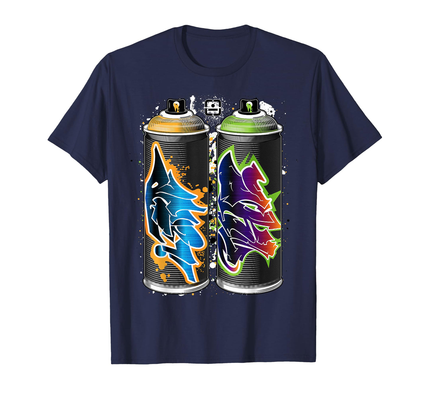 Graffiti Fat Cap Spray Paint Cans - The Pillars of Urban Art T-Shirt
