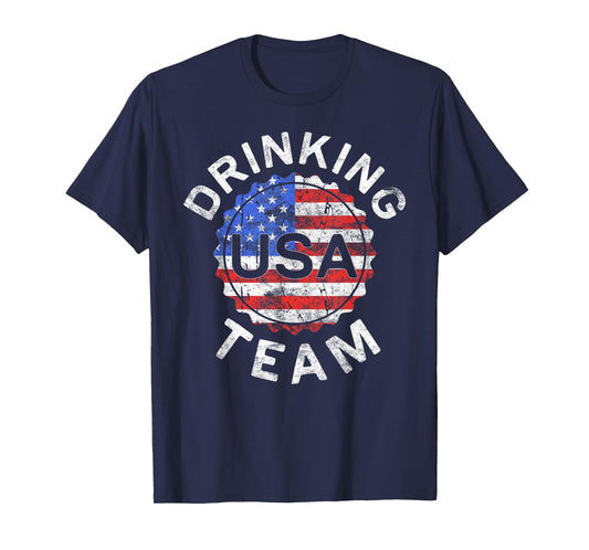 USA Drinking Team Shirt Funny Men Women 4th Of July T-Shirt