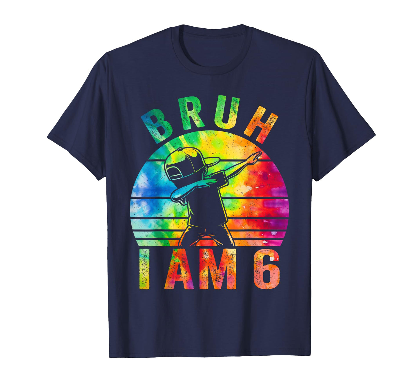 6 Year Birthday Tie Dye Dabbing Boy Bruh Its My 6th Birthday T-Shirt