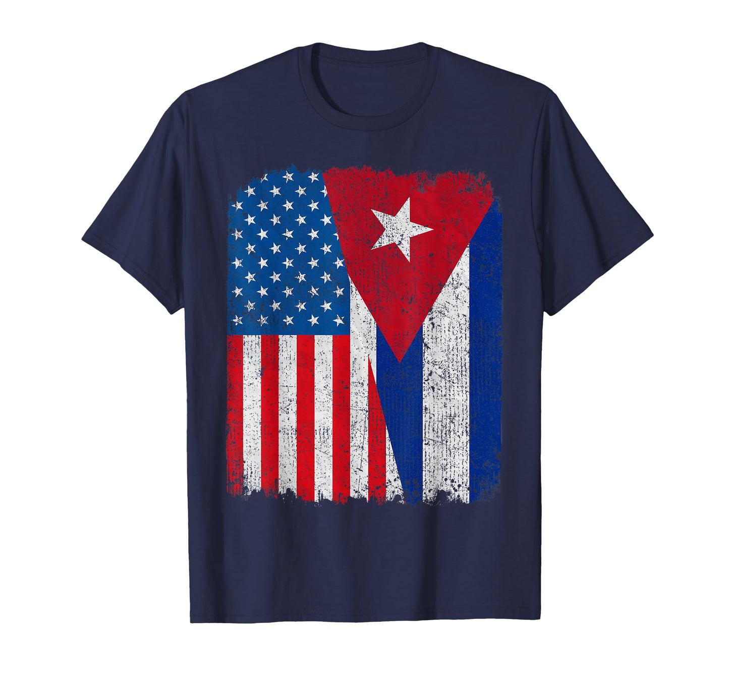 Cuban American Flag Half USA Cuba Root Proud T-Shirt
