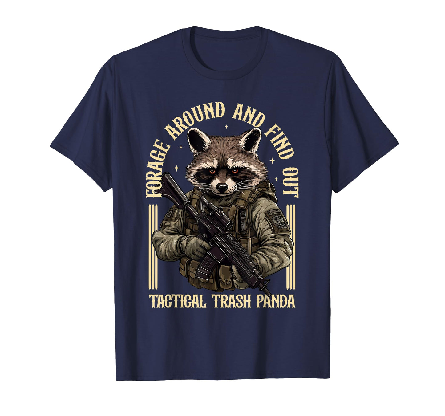 Trash Panda Funny Raccoon Tees Unisex-Youth Tactical Trash Panda Sleeveless Black T-Shirt