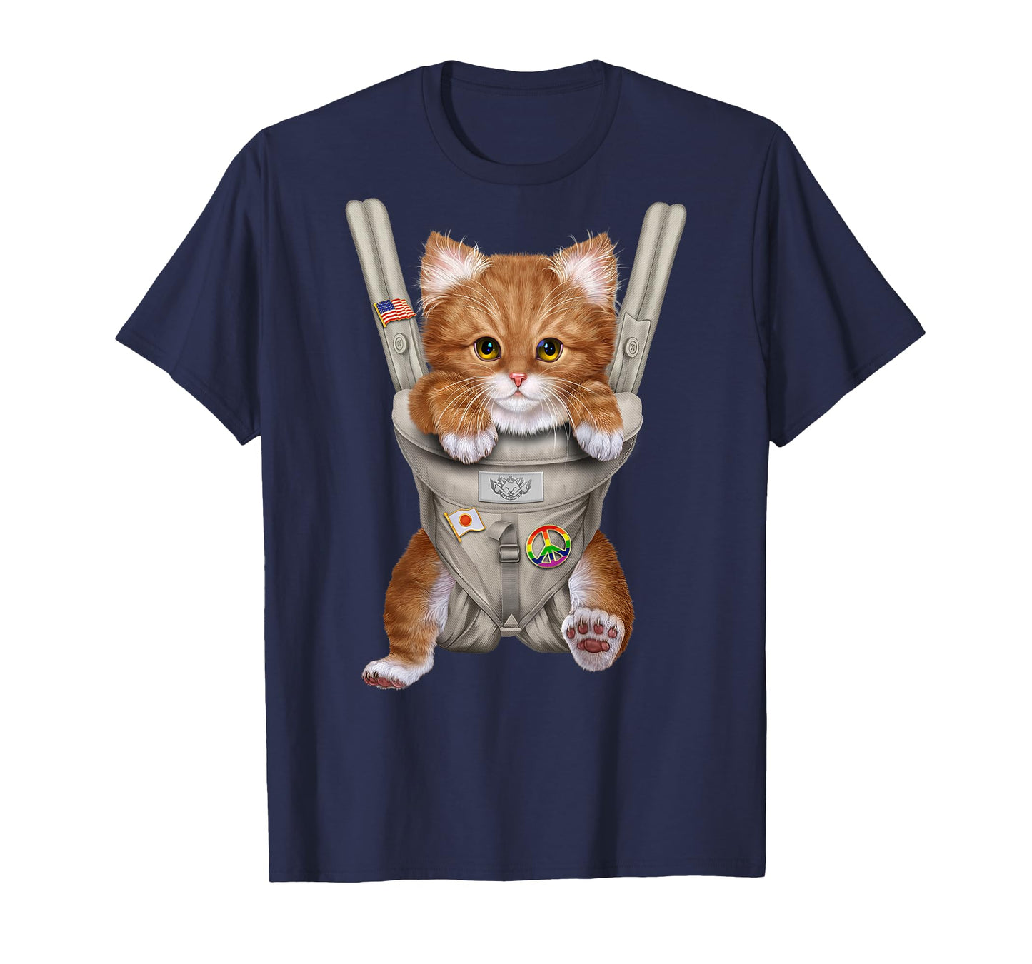Orange Tabby Cat in Baby Carrier T-Shirt