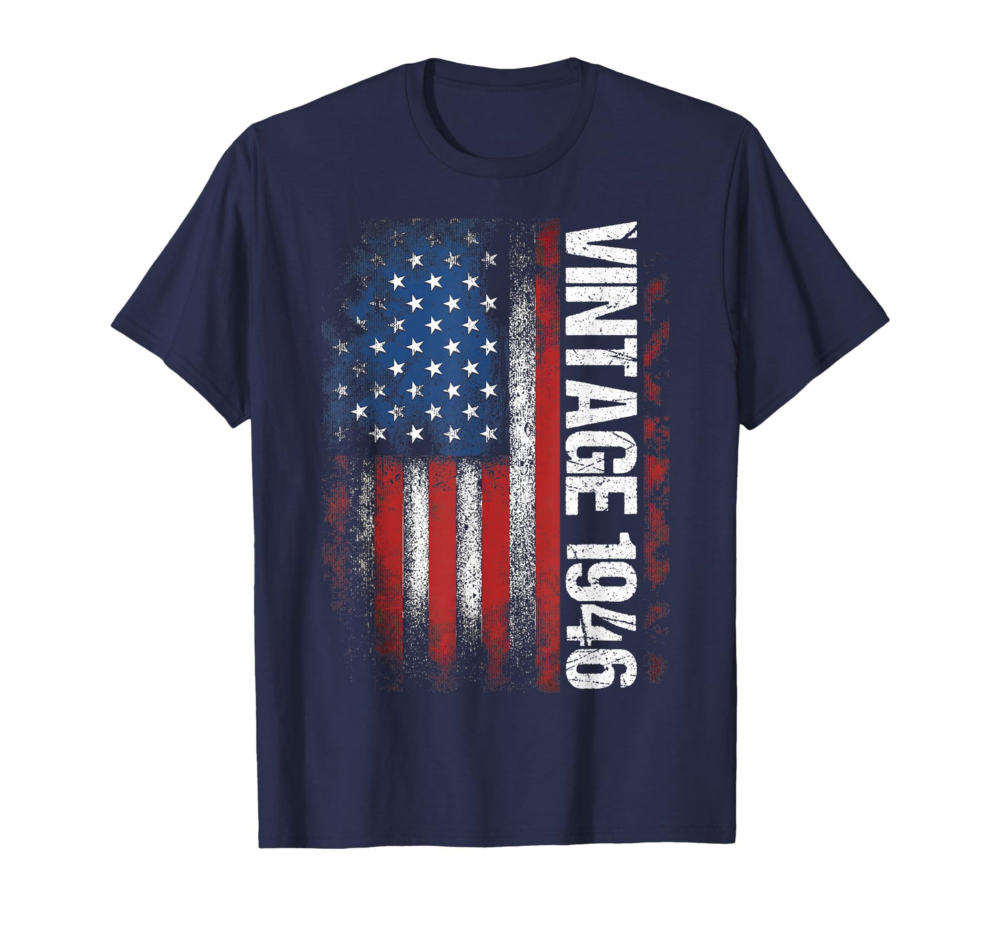 Vintage 1946 80th Birthday Gifts 80 Years Old American Flag T-Shirt