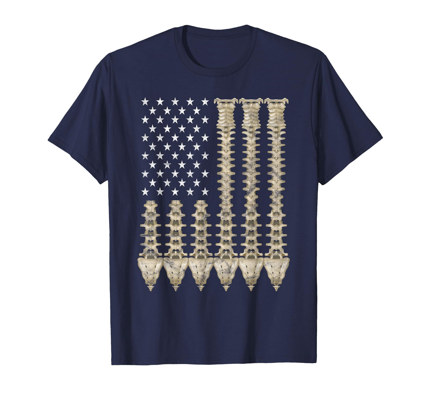 Chiropractors Office Spine Chiropractic American Flag Gift Women Men T-Shirt