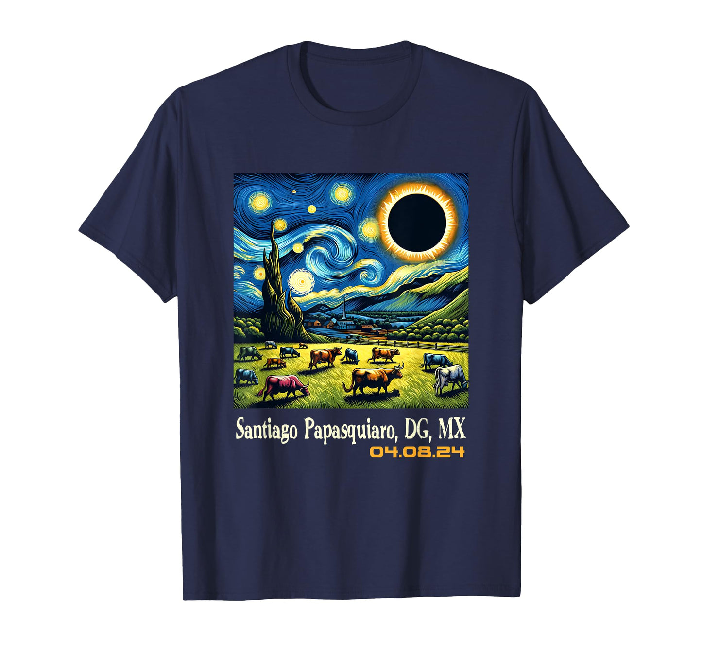Countryside Solar Eclipse Santiago Papasquiaro Durango T-Shirt