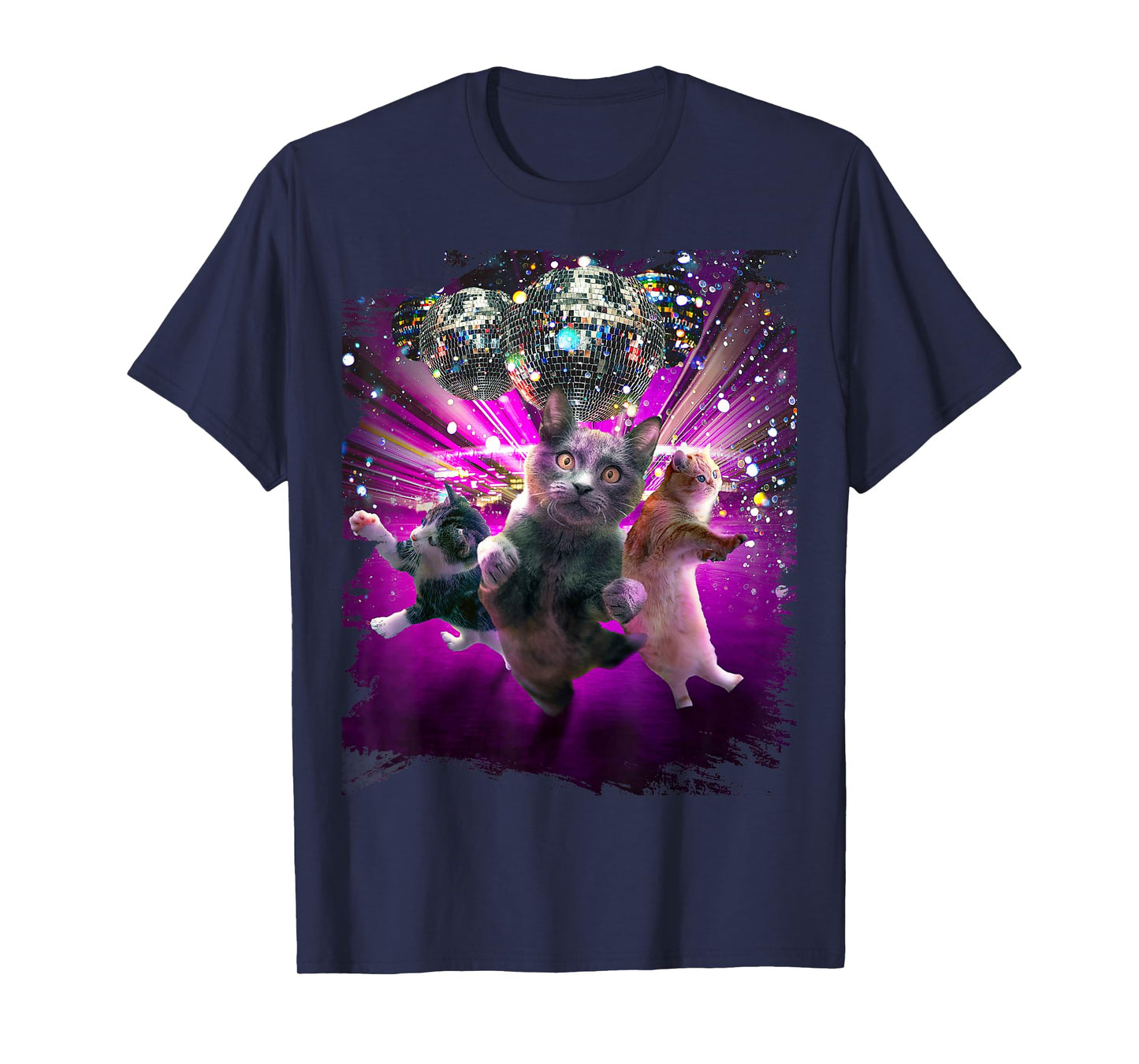 Disco Cats - 70s Disco Kitty Cat Rave T-Shirt