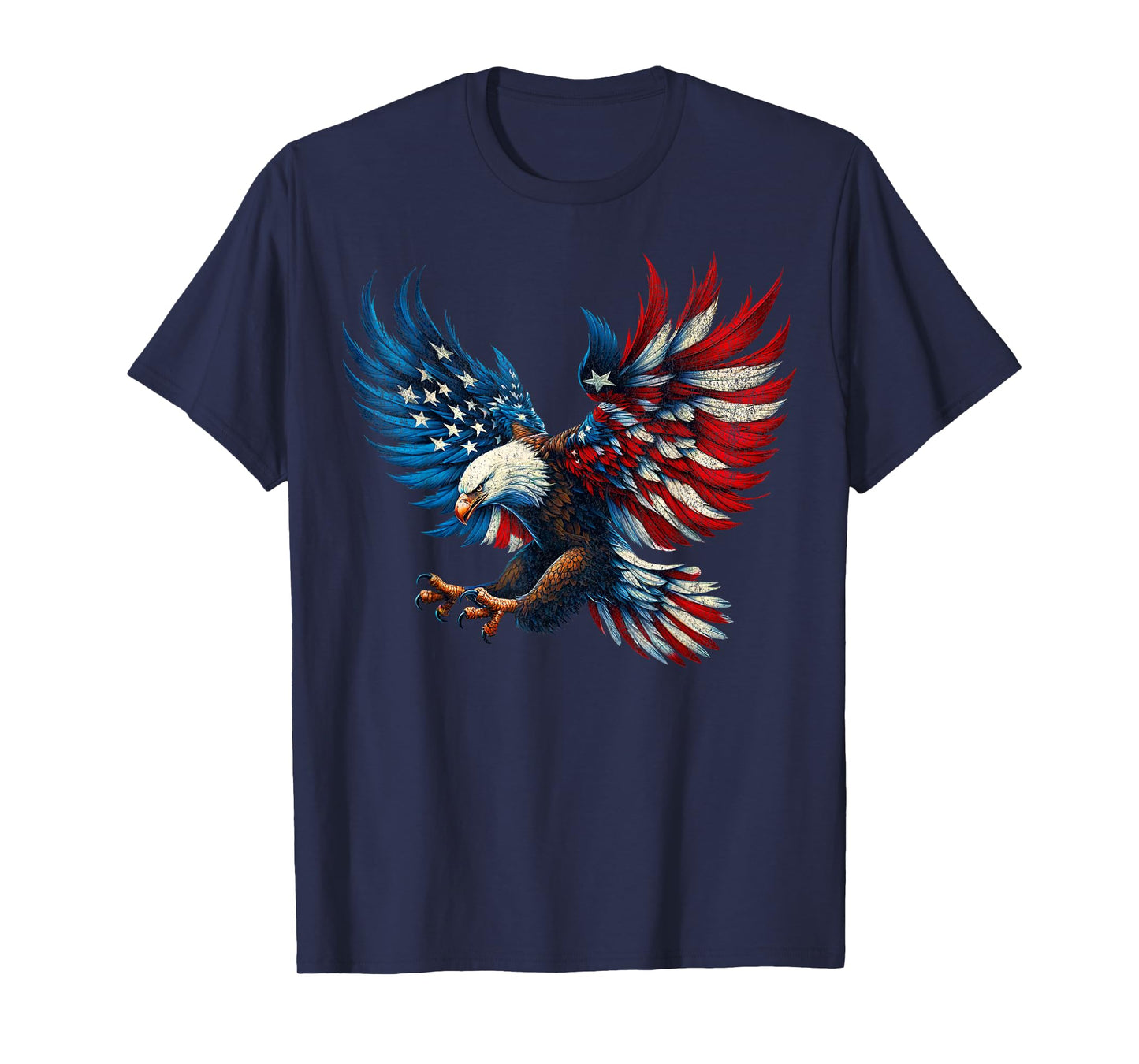 American Flag Bald Eagle Patriotic Eagle 4th of July USA T-Shirt