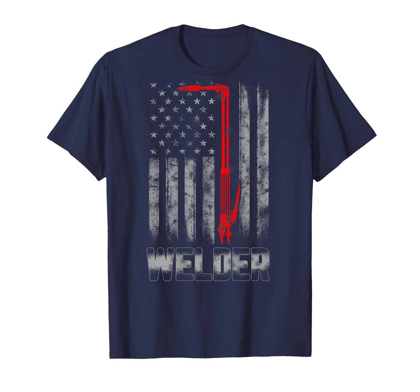 Welder Red line American Flag Shirt USA Patriotic Welder T-Shirt