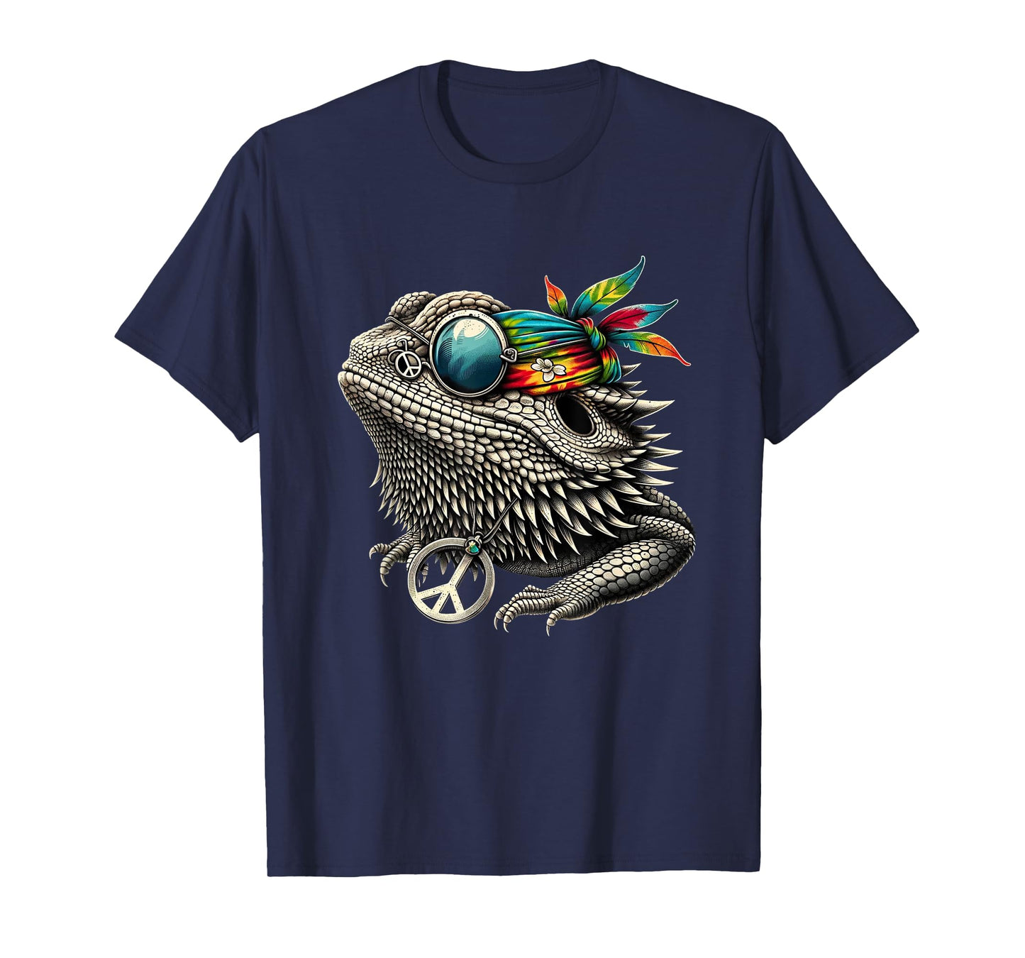 Bearded Dragons Reptile Lizard Pet Hippie Style T-Shirt
