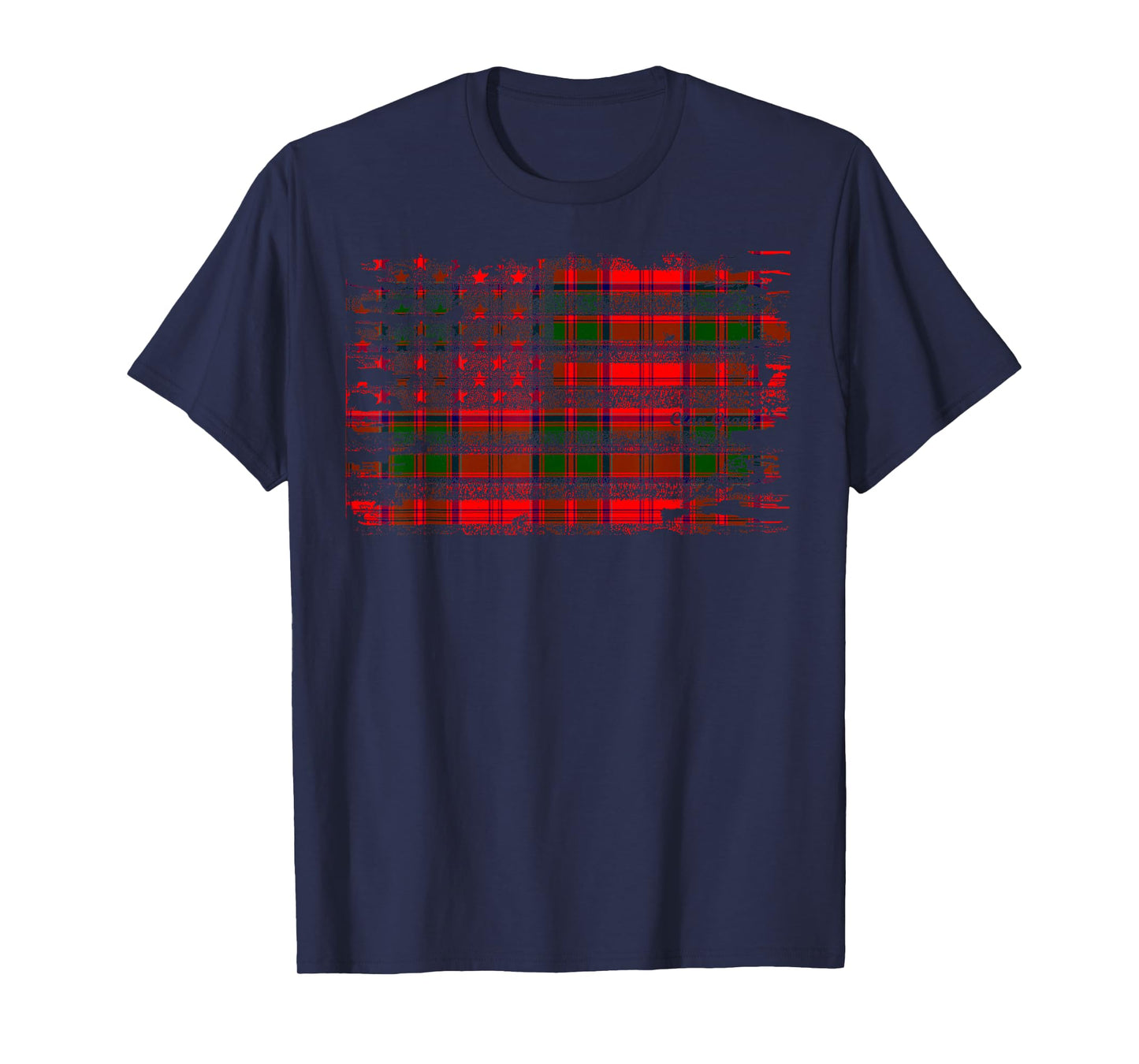 Clan Grant American Flag Scottish Tartan Shirt T-Shirt