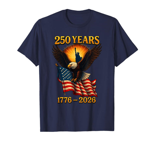 American 250 Years Retro Eagle USA Patriotic 1776 to 2026 T-Shirt