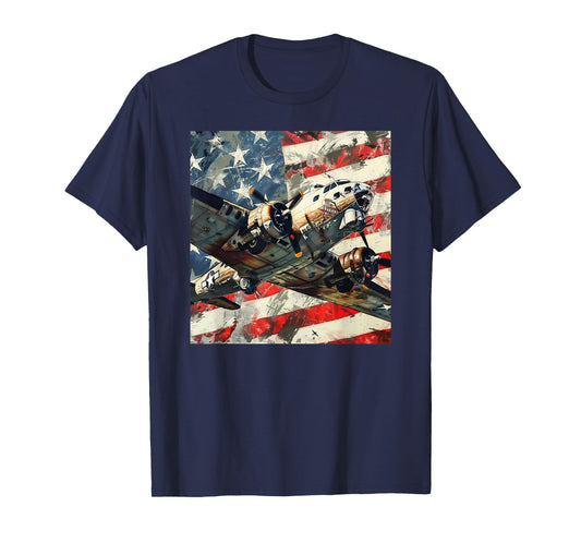 B-17 Flying Fortress WWII bomber aircraft Military Warbird T-Shirt