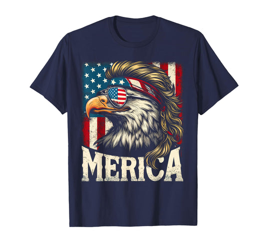 4th of July Patriotic Funny Eagle July 4th USA Merica T-Shirt