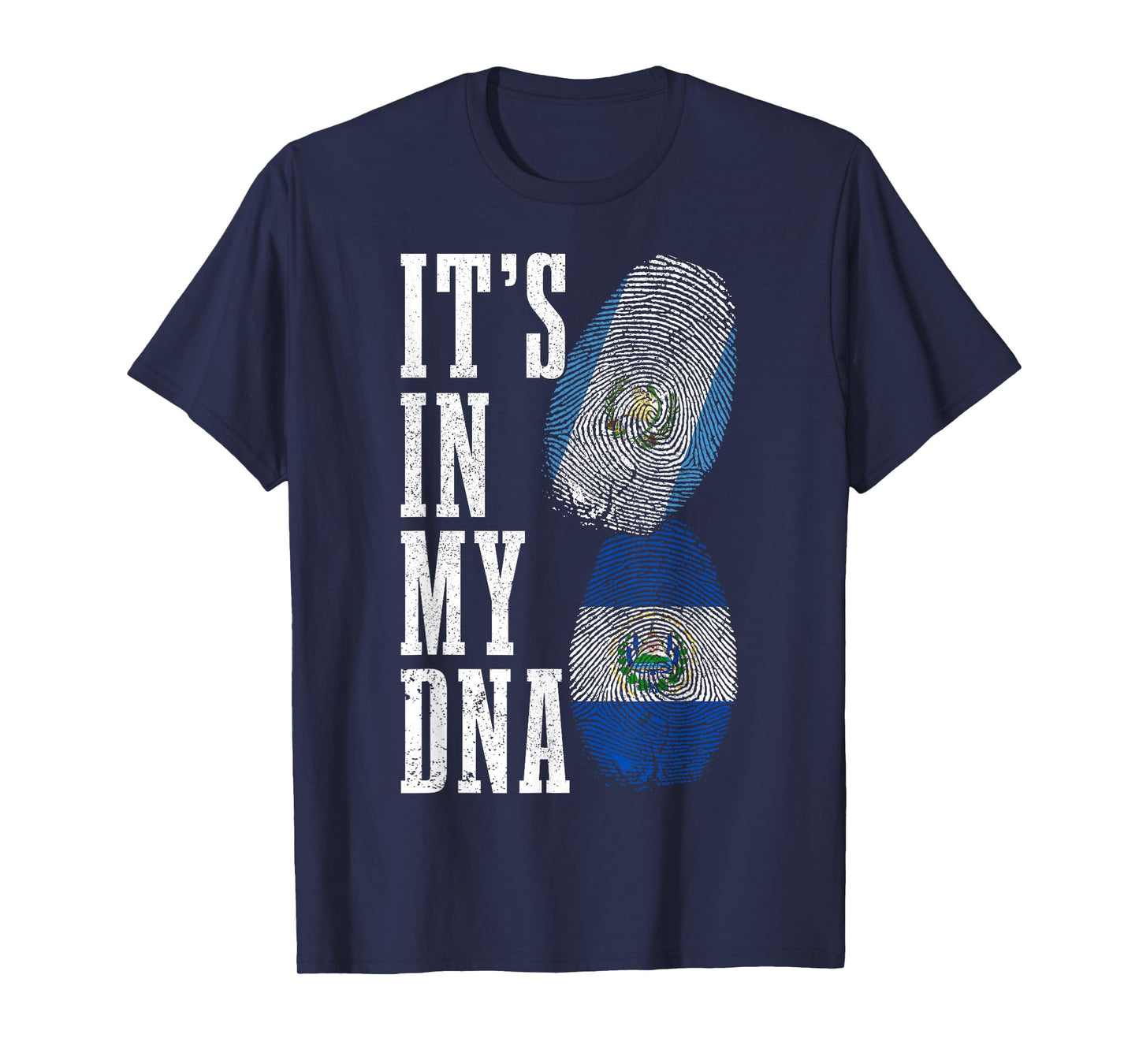 Guatemala El Salvador DNA Guatemalan Salvadorian Flag Pride T-Shirt