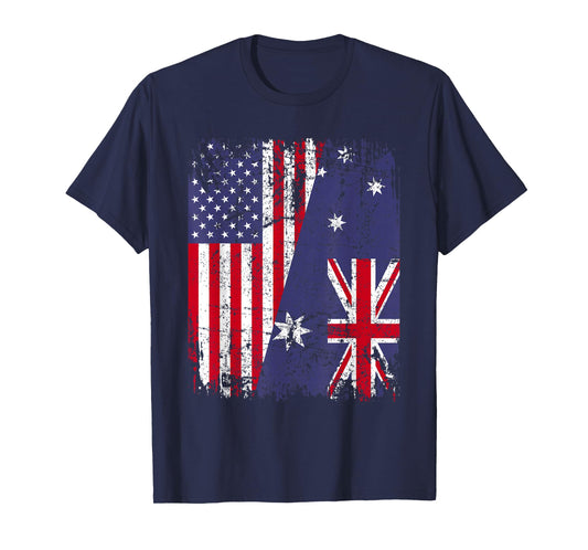 Australian Roots | Half American Flag Australia T-Shirt