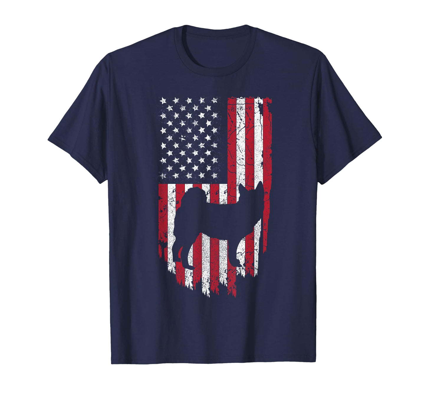 Norwegian Elk-hound Dog Silhouette Shirts, 4th Of July USA Women Kids Men T-Shirt