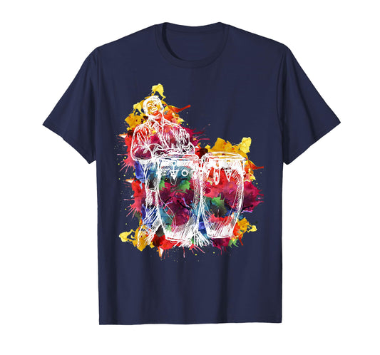 Conga Player Musician Gift Instrument Art T-Shirt