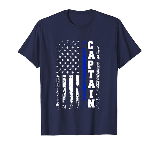 Police Captain Shirt Police Rank Captain Gift Long Sleeve T-Shirt