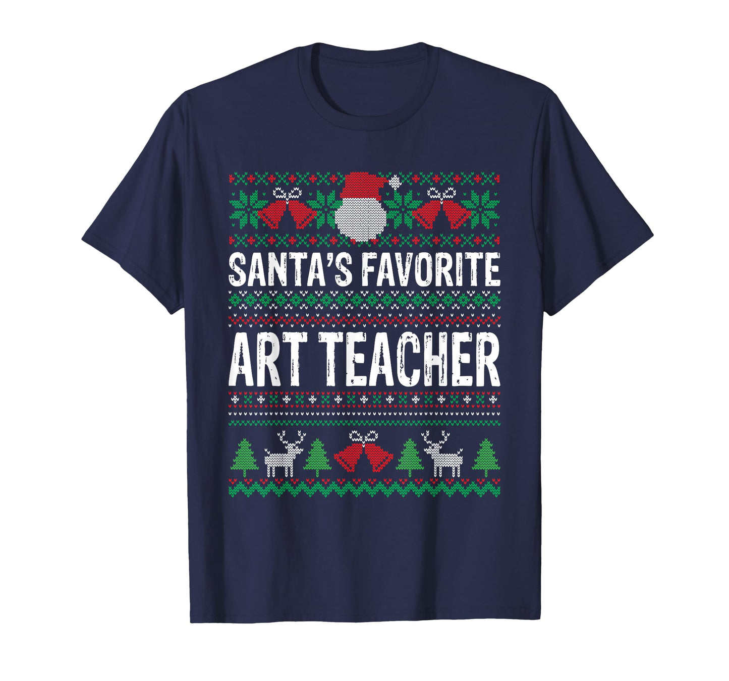 Art Teacher Christmas T-Shirt - Santa's Favorite Art Teacher T-Shirt