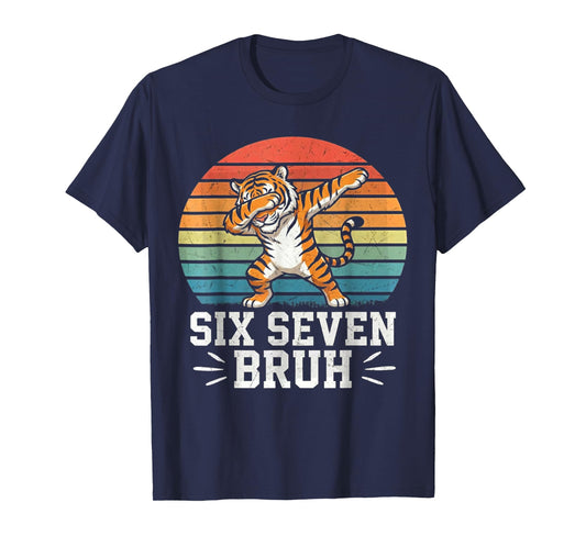 67 Meme Dabbing 67 Tiger 67 Gen Alpha Funny six Seven Bruh T-Shirt