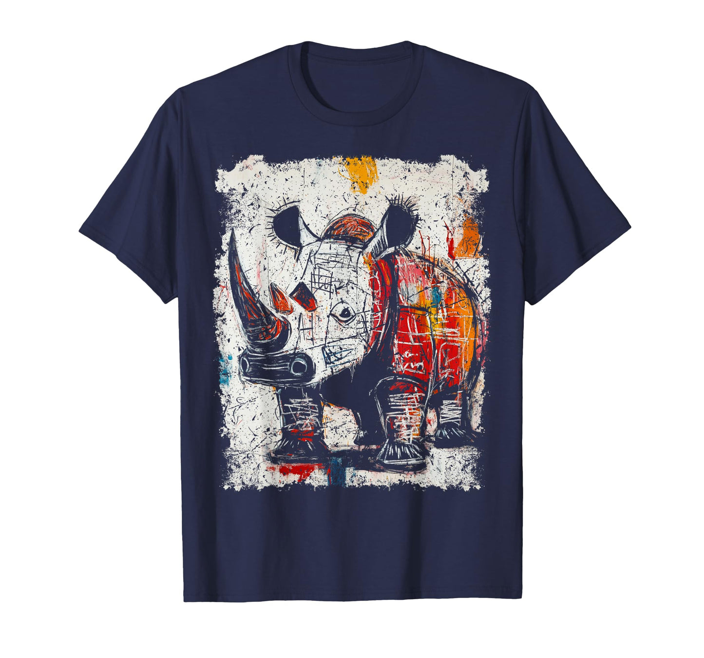 Pop Art Style Rhinoceros 90s Graffiti T-Shirt