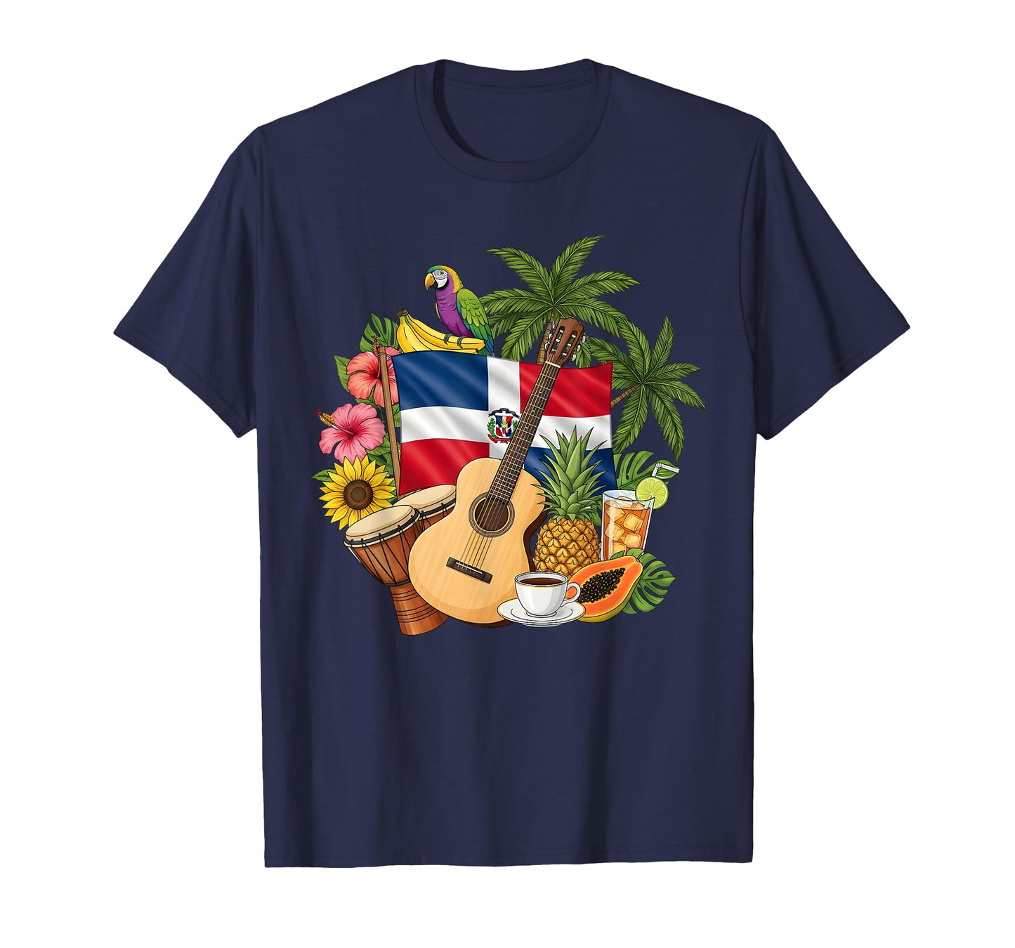 Dominican Republic Flag Tropical Culture Taino Dominicano T-Shirt