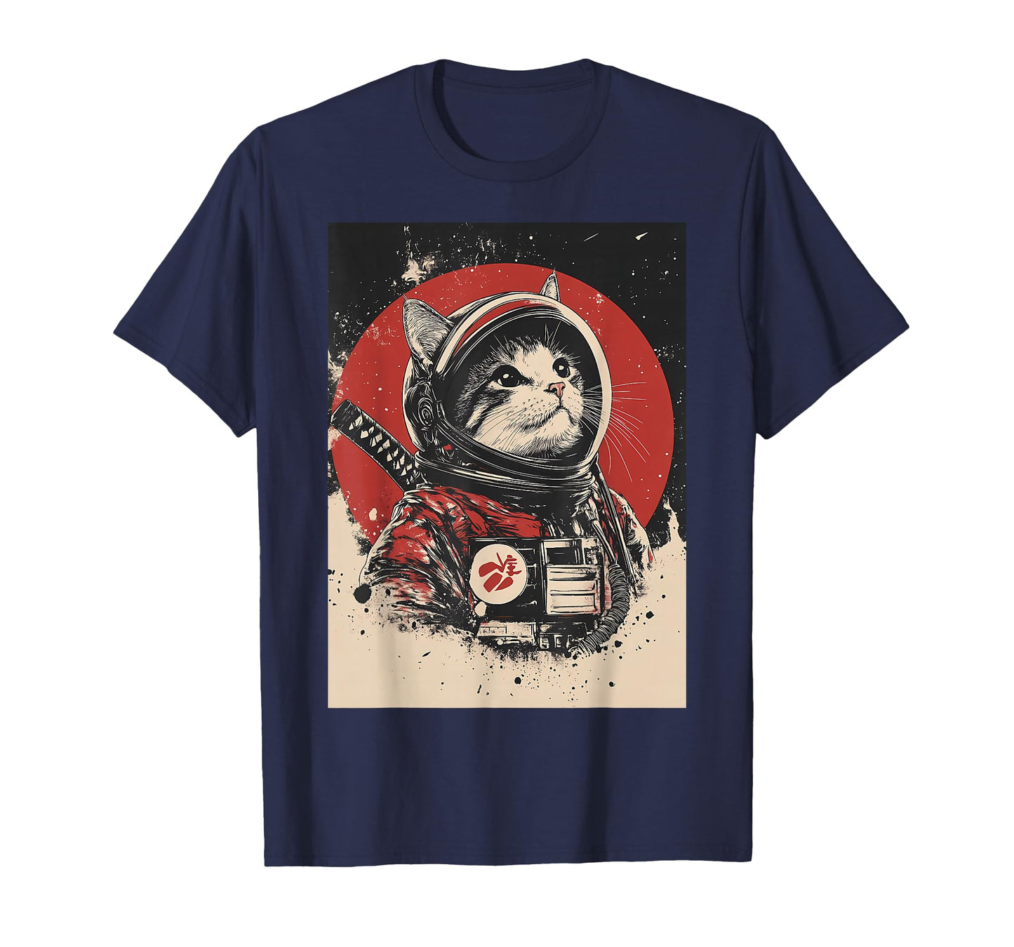 Astronaut Cat Space Cosmic Japanese Retro T-Shirt