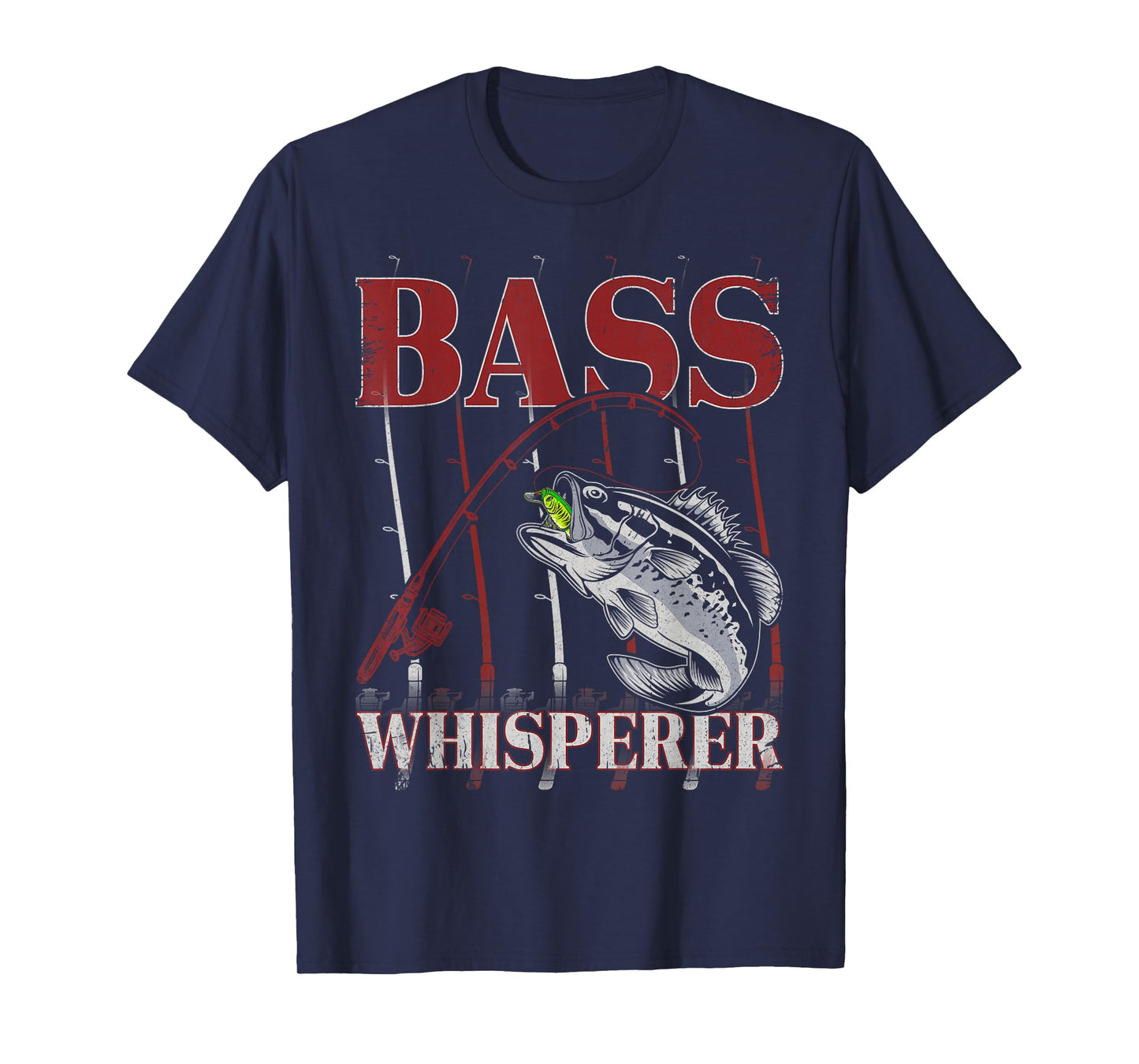 Patriotic Anglers American Bass Pro Whisperer Fisherman T-Shirt