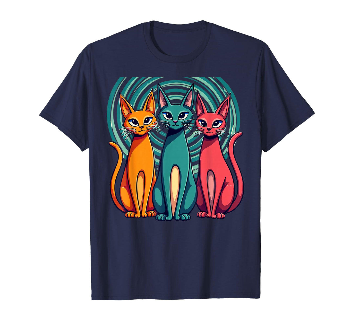 Vintage Retro Mid-Century Modern Look Cats 50s 60s Style T-Shirt