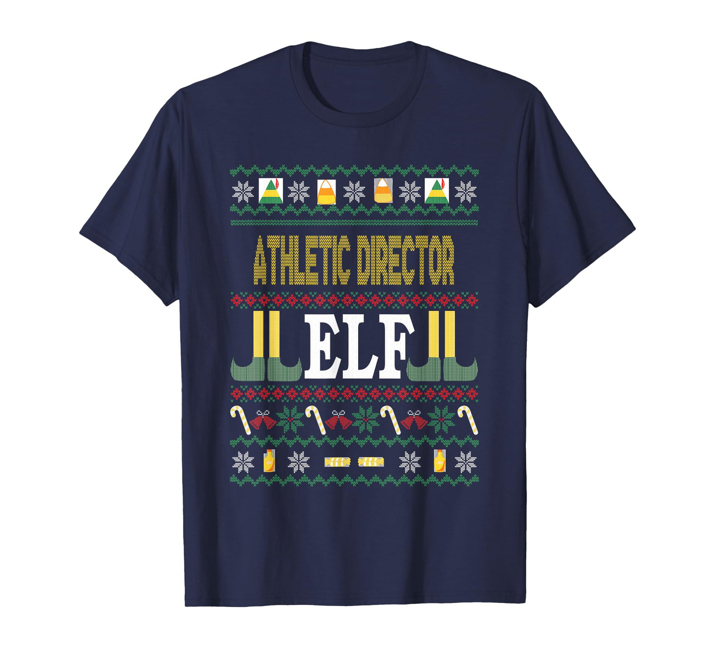 Athletic Director Elf Funny Christmas Gift T-Shirt