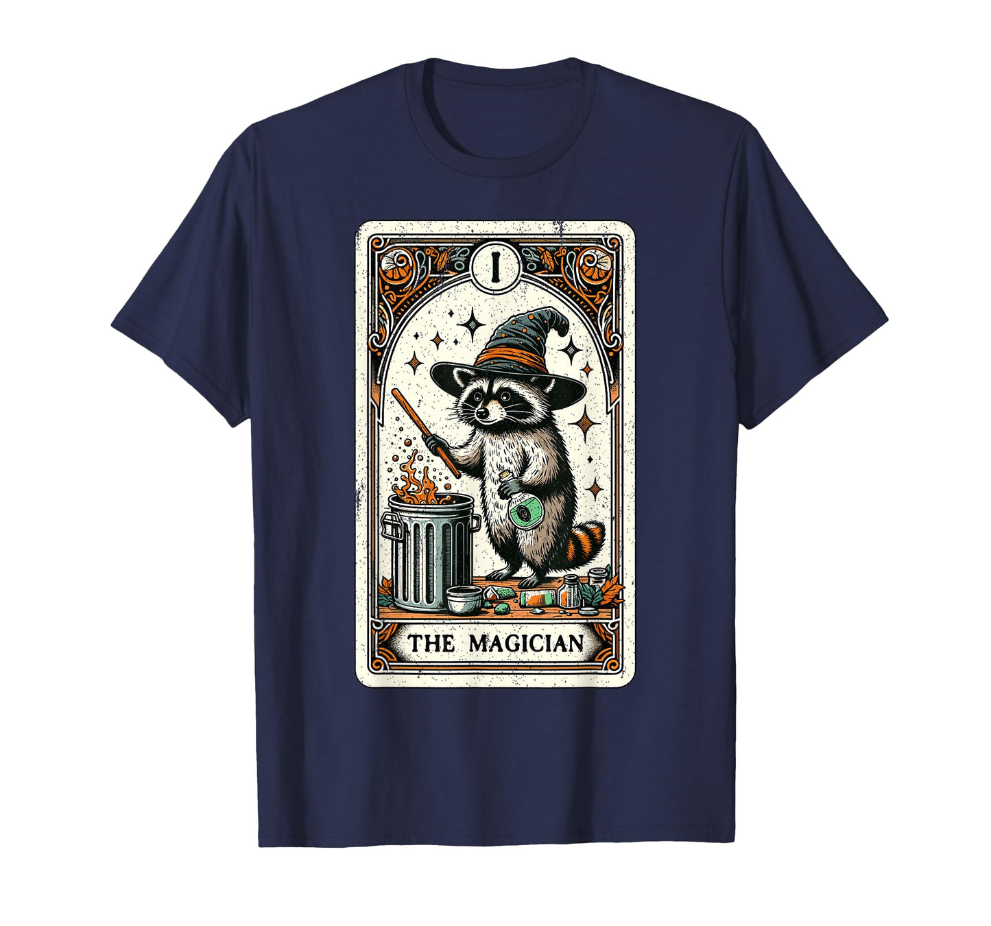 Raccoon Tarot Card The Magician Witchcraft Occult Raccoon T-Shirt