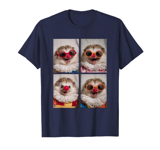 Cute Clown Hedgehogs with Sunglasses Kidcore Halloween T-Shirt