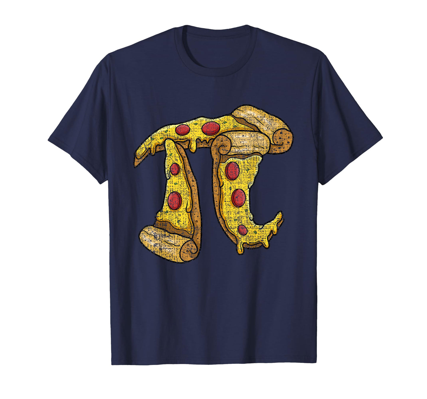 Pi Day Shirt Kids Pizza Pi Funny Math Food 3.14 Distressed T-Shirt