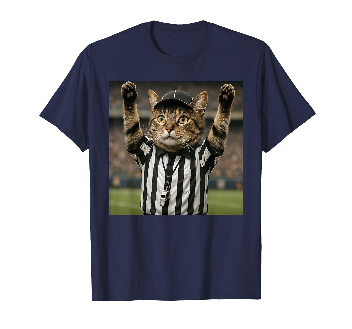 Funny Cat Referee Football Sports Meme T-Shirt