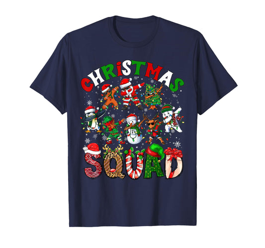 Dabbing Santa Black African American Boys Men Kids Christmas T-Shirt