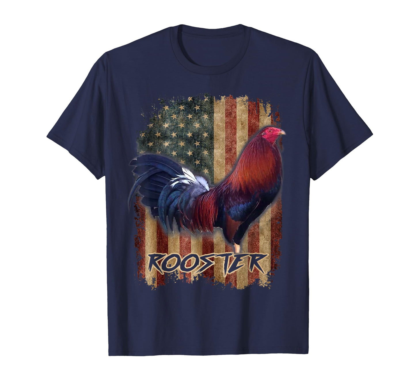 Rooster Shirt Cock Fight US Flag T-Shirt