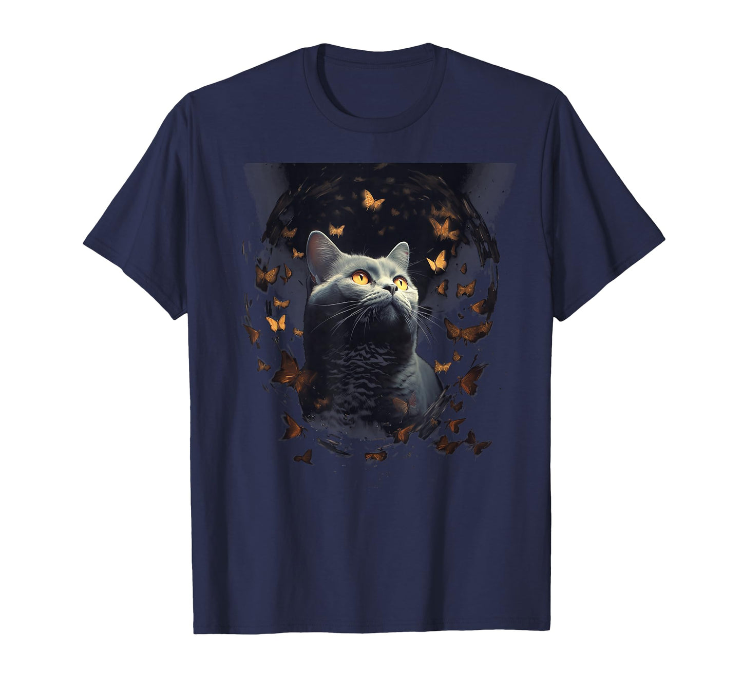 Chartreux Cat Eyes Kitty Kitten Cat Artwork Cat Face T-Shirt